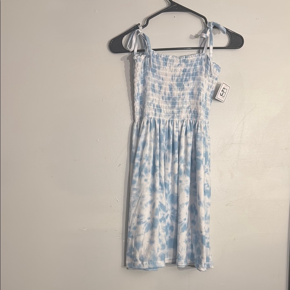 Blue Tie-Dye Women's Dress